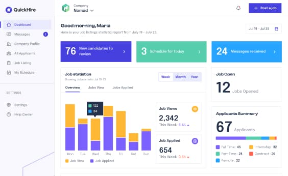 Dashboard Interface